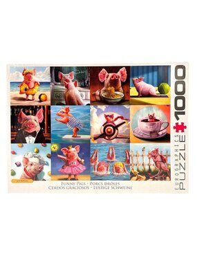 Funny Pigs 1000-Piece Jigsaw Puzzle By Eurographics Lucia Heffernan On Blueboard
